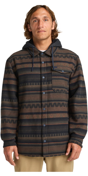 2025 Billabong Mens Furnace Bonded Flannel Shirt EBYWT03005 - Black